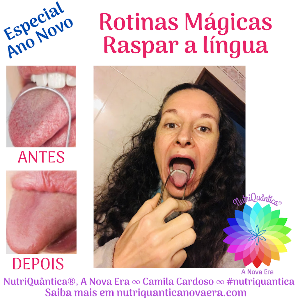 Rotinas Mágicas by NutriQuântica®: Raspar a língua
